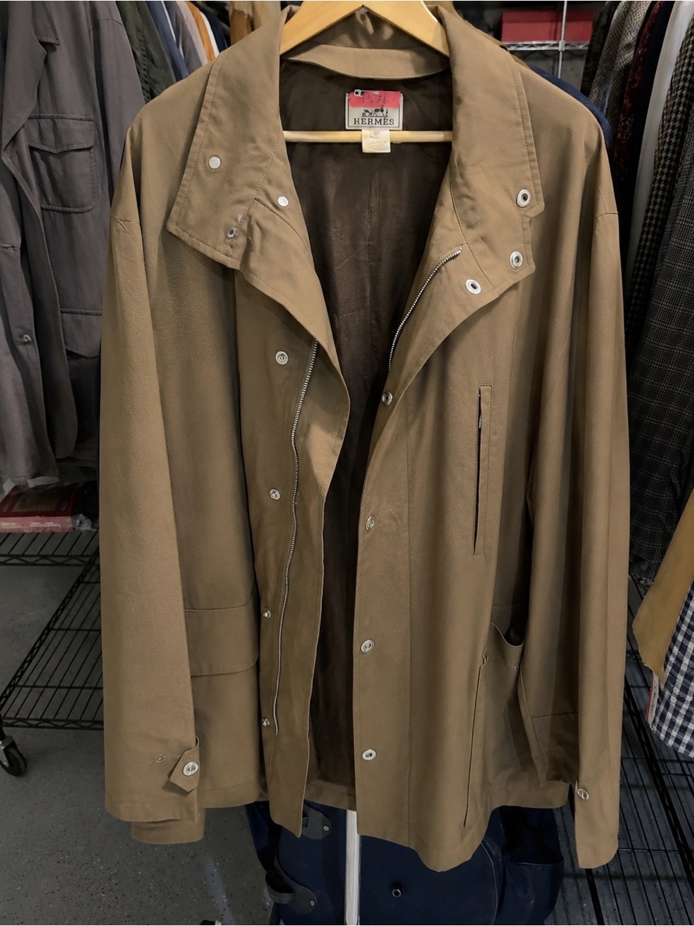 Hermès Men’s Technical Field Jacket Size 60 Made in France.